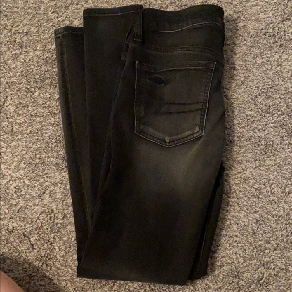 Distressed black/grey jeans